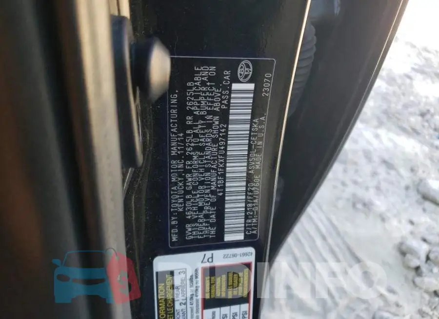 4T1BF1FKXFU497142 Photo# 12