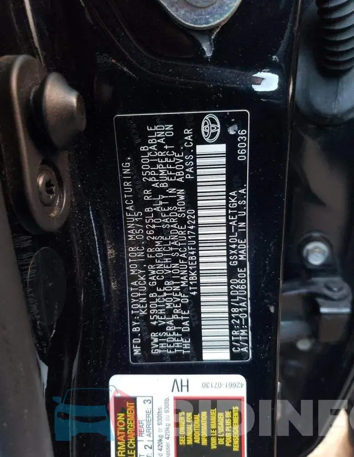 4T1BK1EB4FU174220 Photo# 13