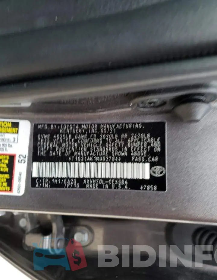 4T1G31AK1MU027844 Photo# 12