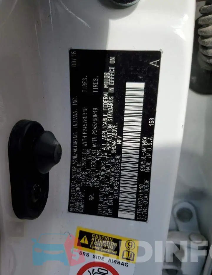 5TDJKRFH4GS327590 Photo# 14