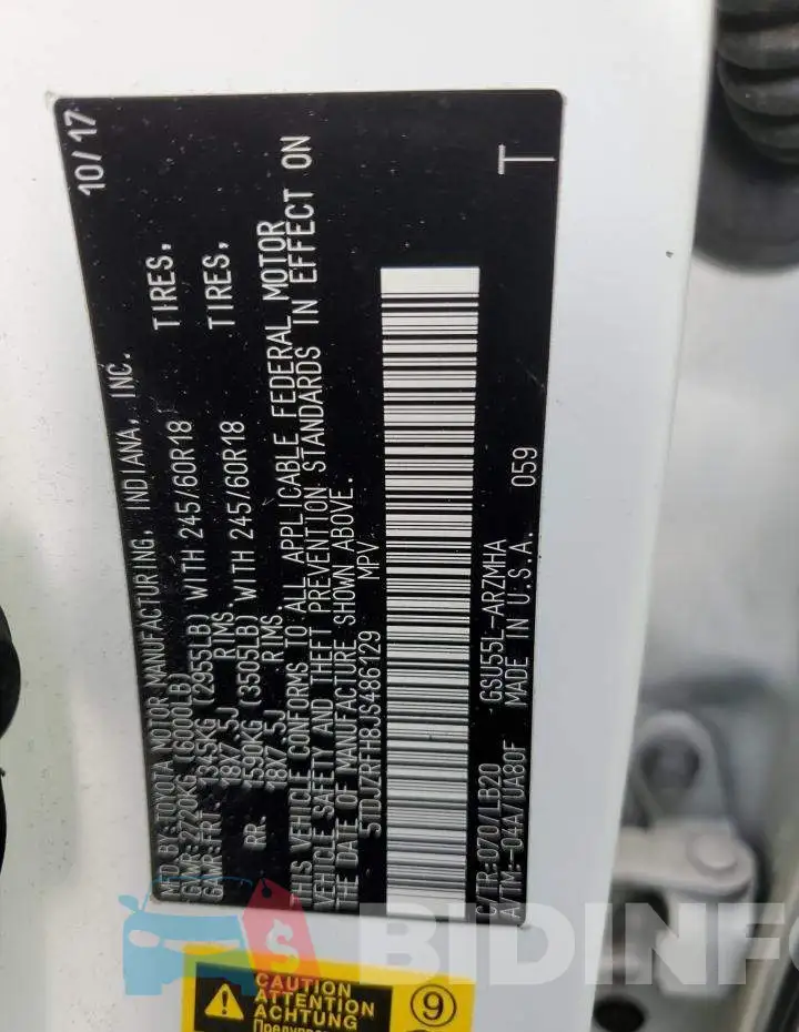 5TDJZRFH8JS486129 Photo# 13