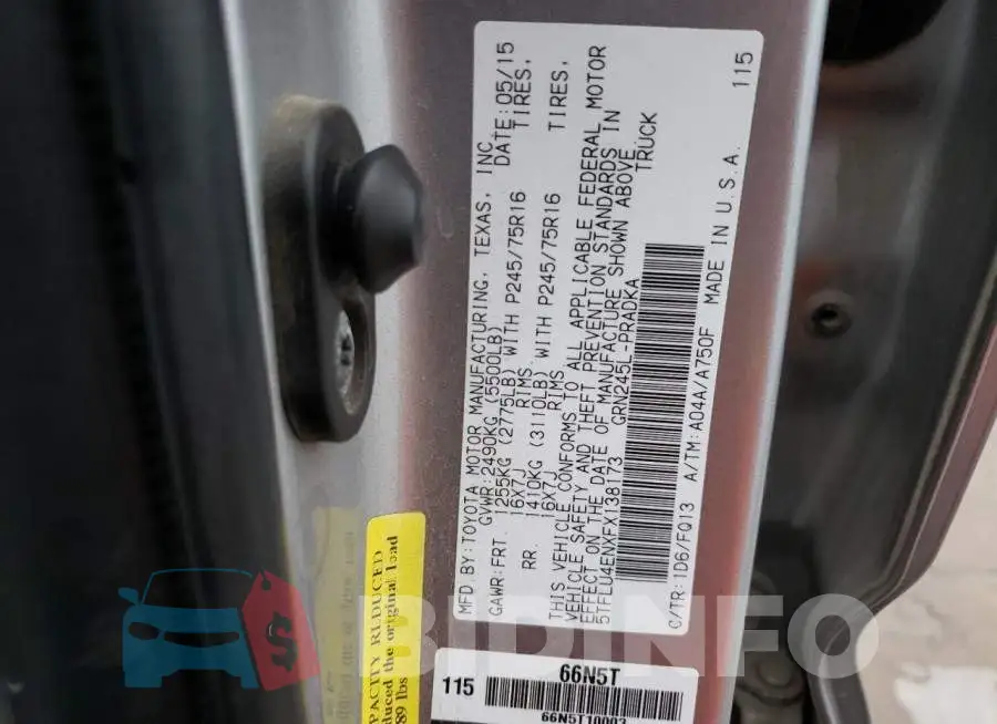 5TFLU4ENXFX138173 Photo# 13