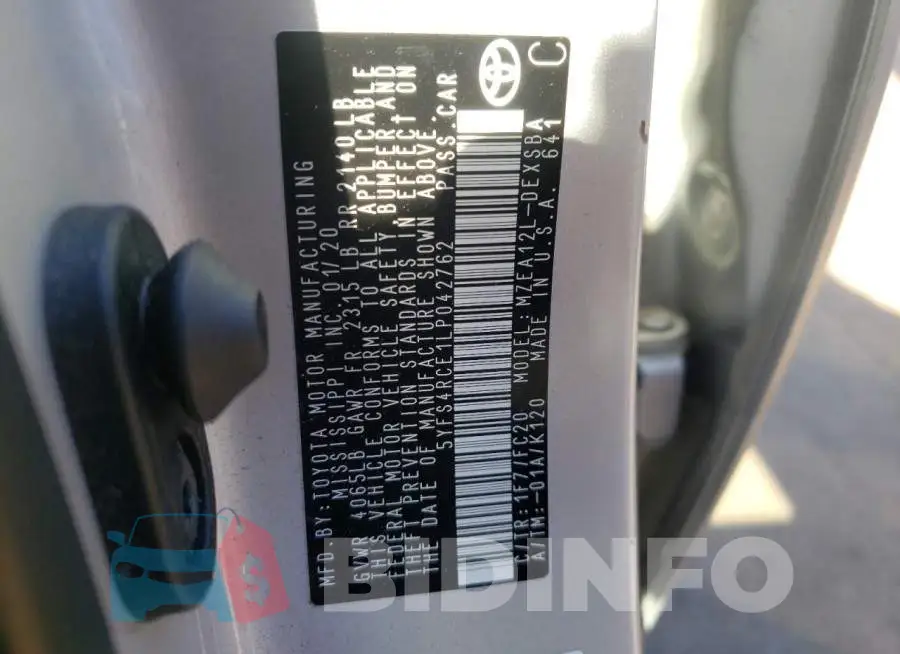 5YFS4RCE1LP042762 Photo# 12
