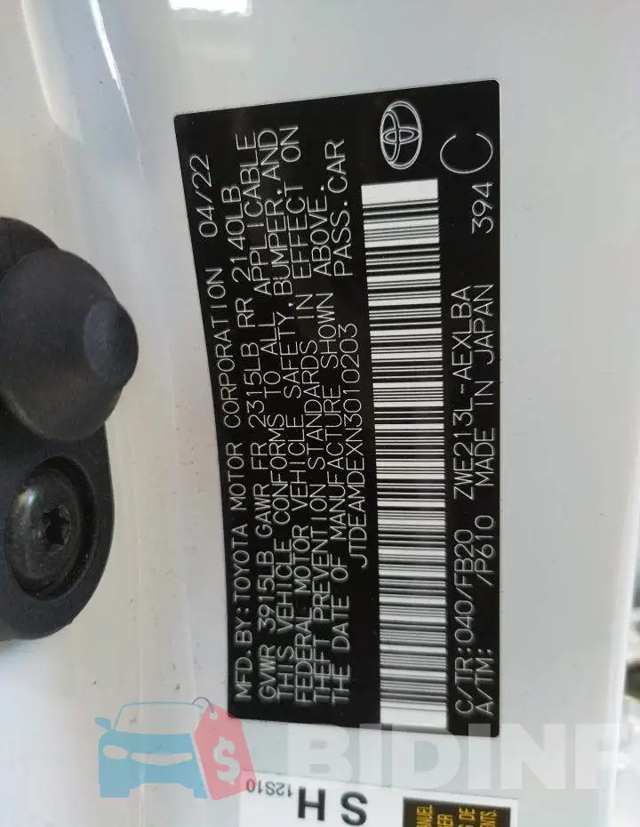 JTDEAMDEXN3010203 Photo# 12