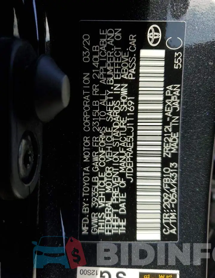 JTDEPRAE5LJ111691 Photo# 12