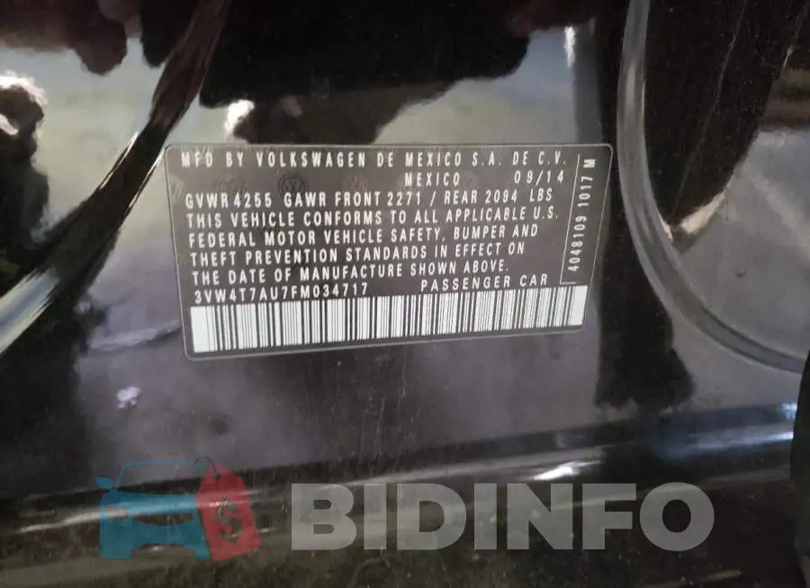 3VW4T7AU7FM034717 Photo# 12