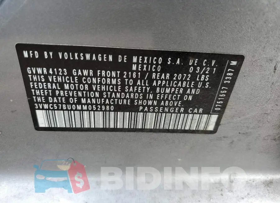3VWC57BU0MM052980 Photo# 12
