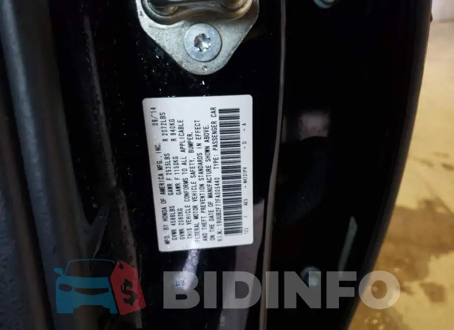 19UUB2F77FA005440 Photo# 12