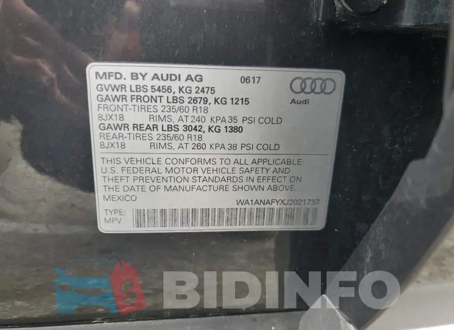 WA1ANAFYXJ2021737 Photo# 13