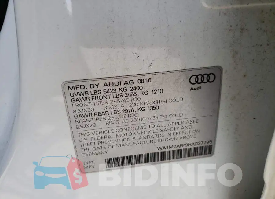 WA1M2AFP9HA037795 Photo# 14