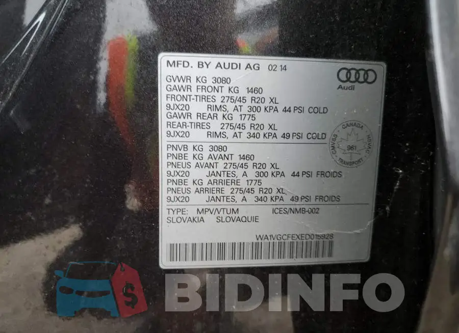 WA1VGCFEXED015928 Photo# 13