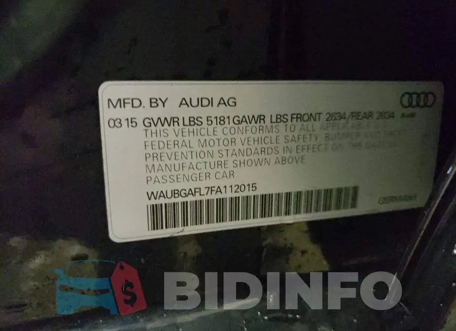 WAUBGAFL7FA112015 Photo# 13