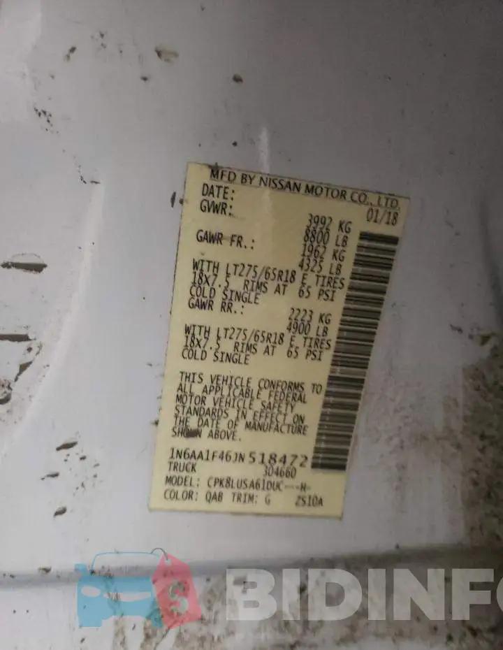1N6AA1F46JN518472 Photo# 13