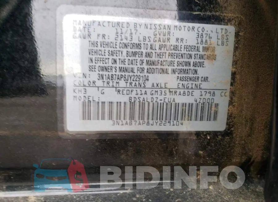 3N1AB7AP8JY229104 Photo# 12