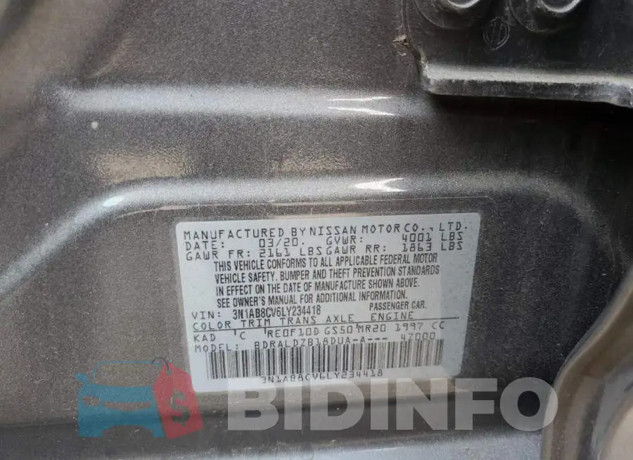 3N1AB8CV6LY234418 Photo# 13