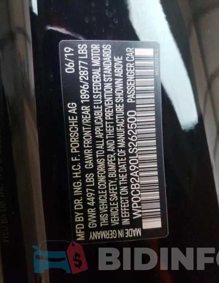 WP0CB2A90LS262500 Photo# 12