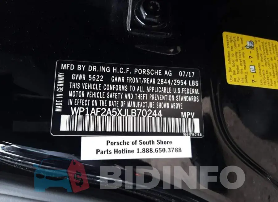 WP1AF2A5XJLB70244 Photo# 13