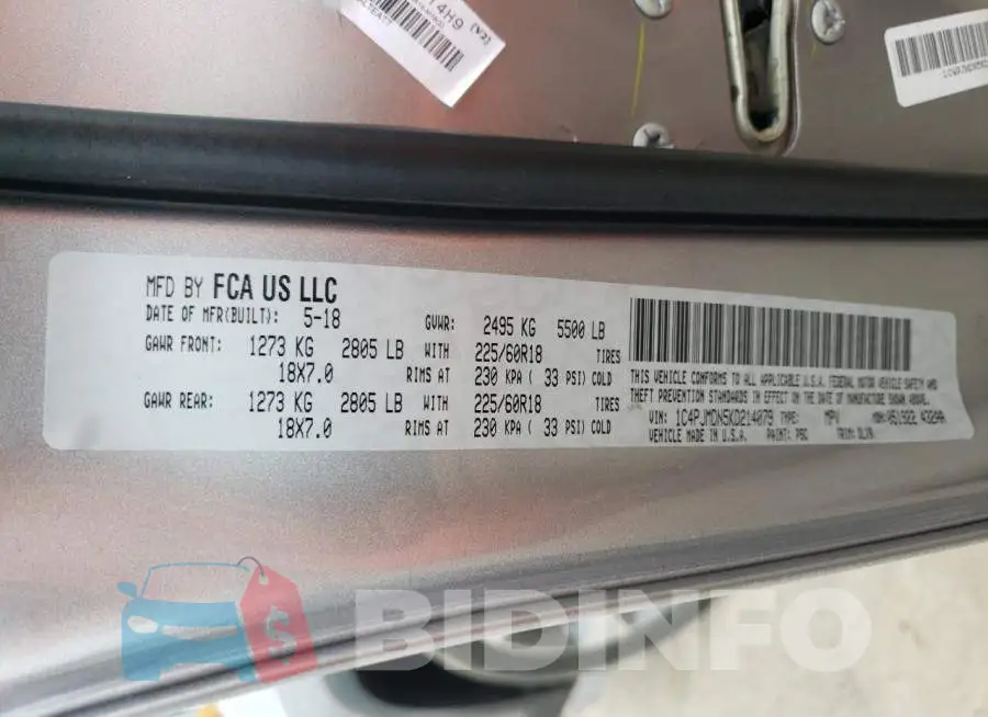 1C4PJMDN5KD214079 Photo# 13