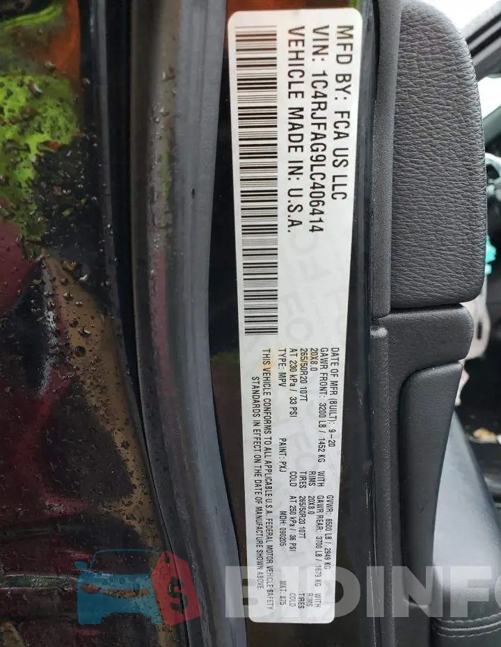 1C4RJFAG9LC406414 Photo# 13