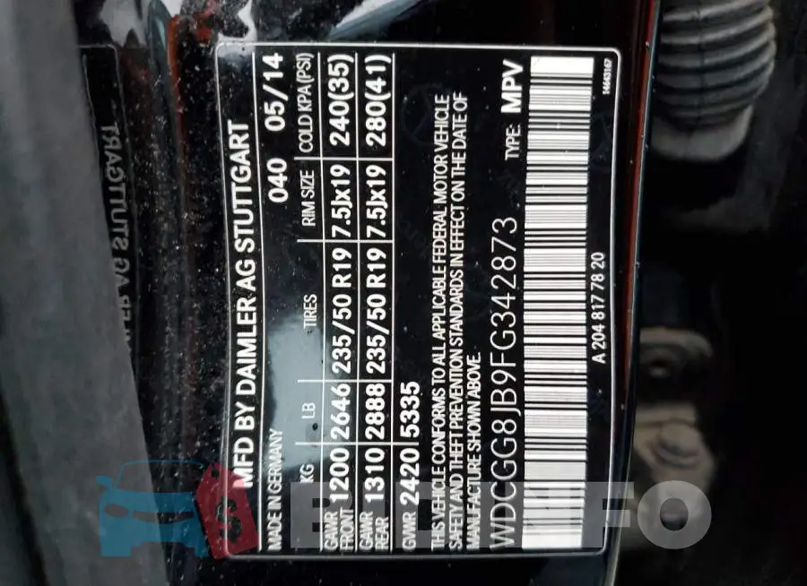 WDCGG8JB9FG342873 Photo# 12