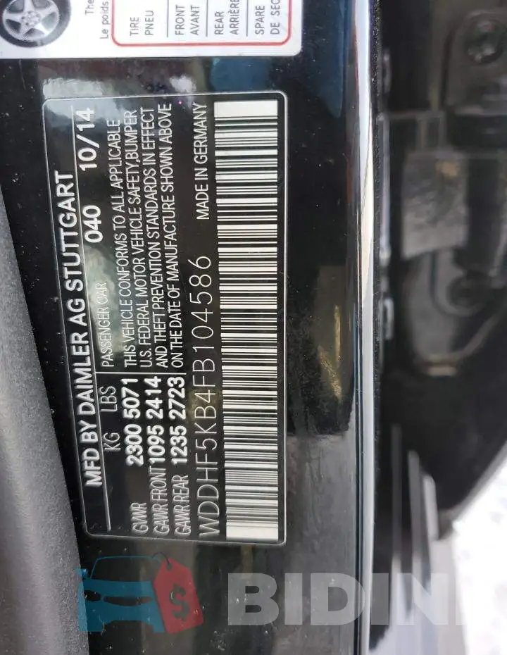 WDDHF5KB4FB104586 Photo# 12