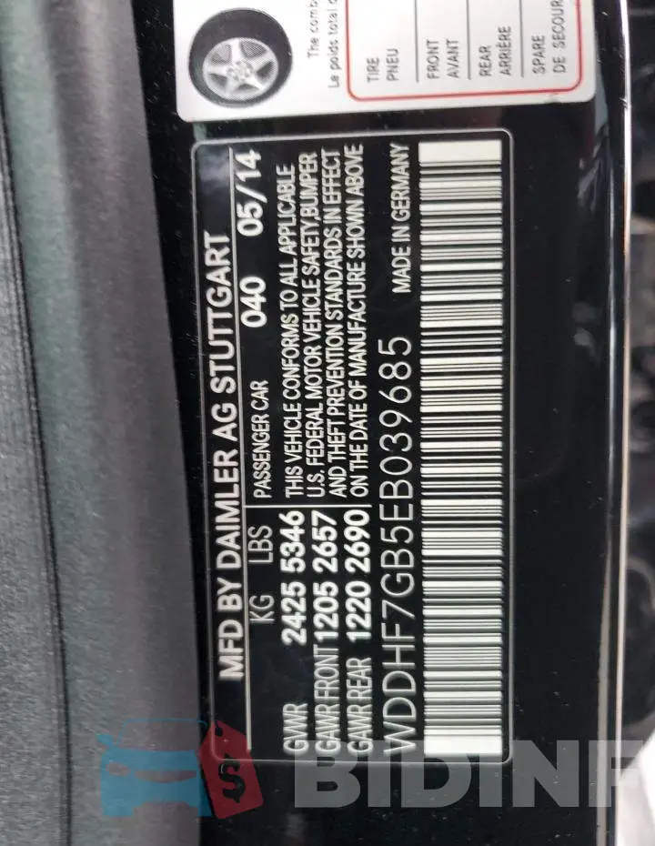 WDDHF7GB5EB039685 Photo# 12