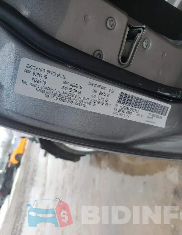1C3CDFFA7GD819423 Photo# 13