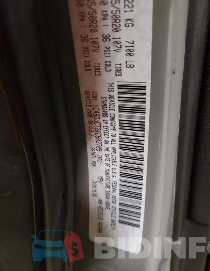 1C4SDJCT2KC803709 Photo# 10