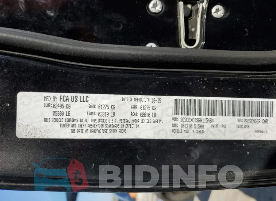 2C3CDXCT9GH115464 Photo# 12