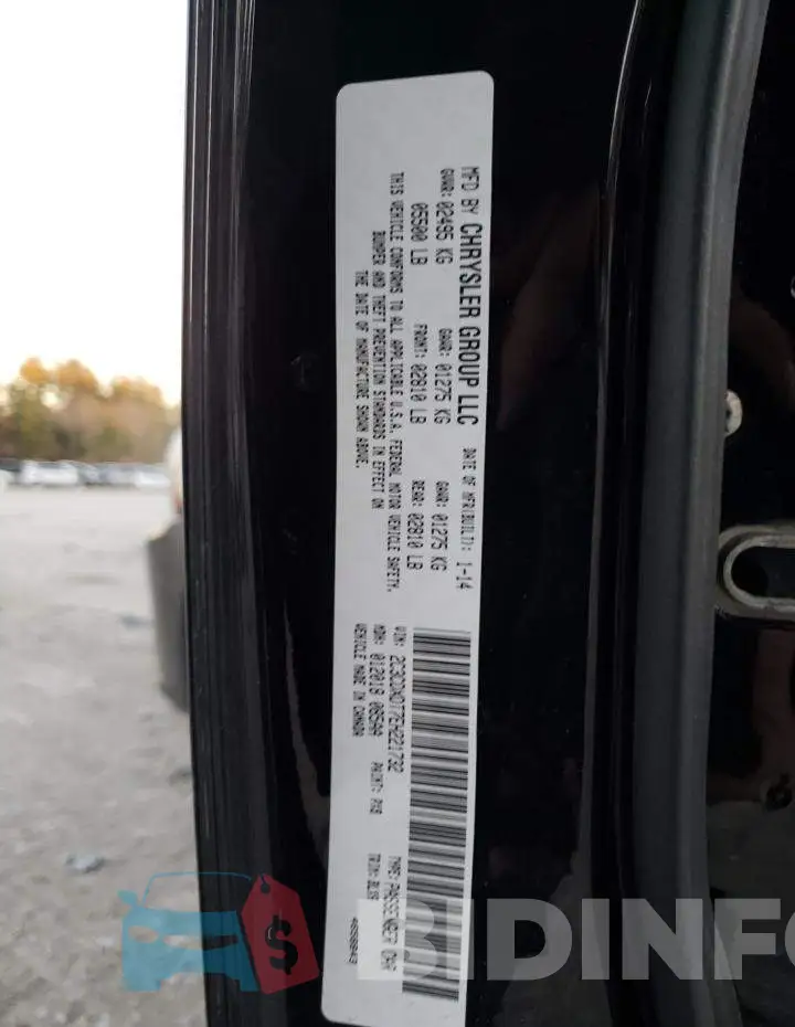 2C3CDXDT7EH221732 Photo# 12