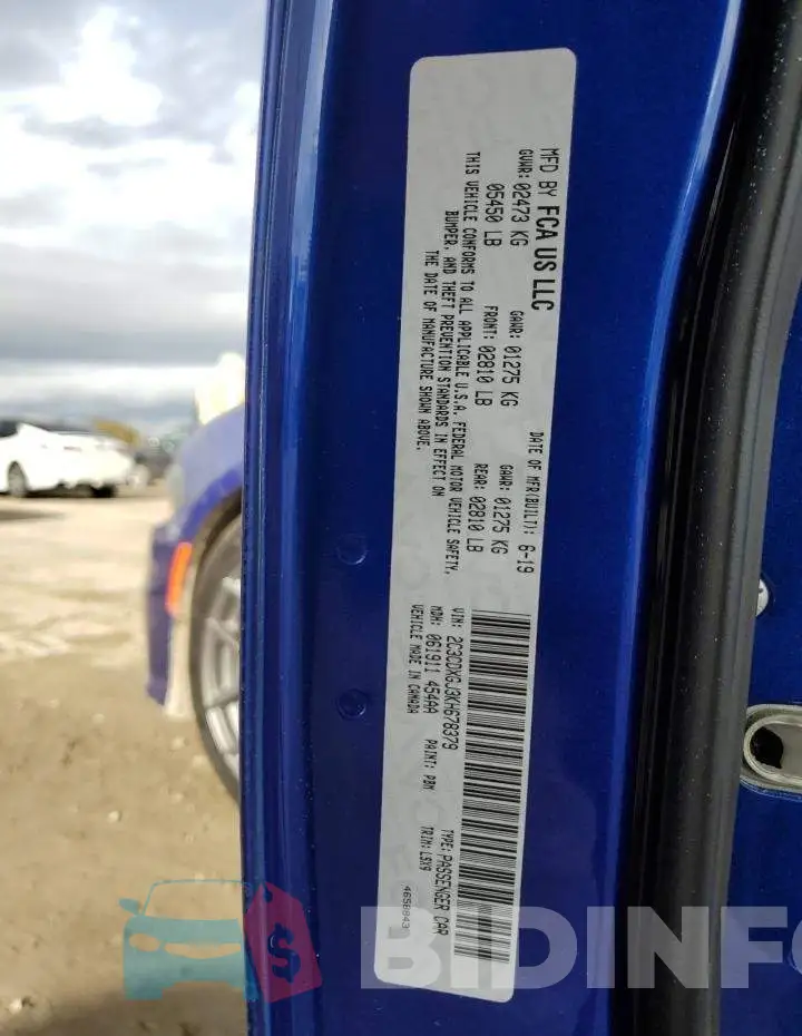 2C3CDXGJ3KH678379 Photo# 12