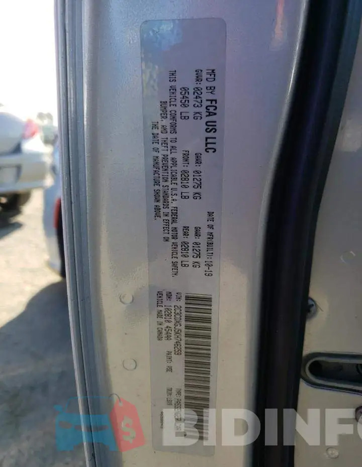2C3CDXGJ5KH746259 Photo# 12
