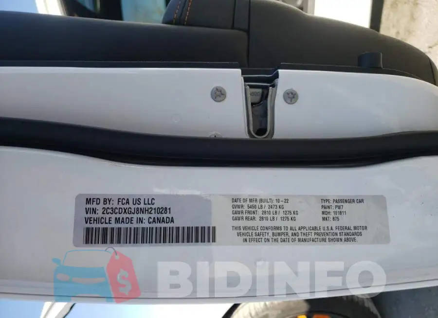 2C3CDXGJ8NH210281 Photo# 12