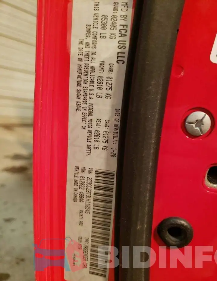 2C3CDZBT3LH118545 Photo# 12