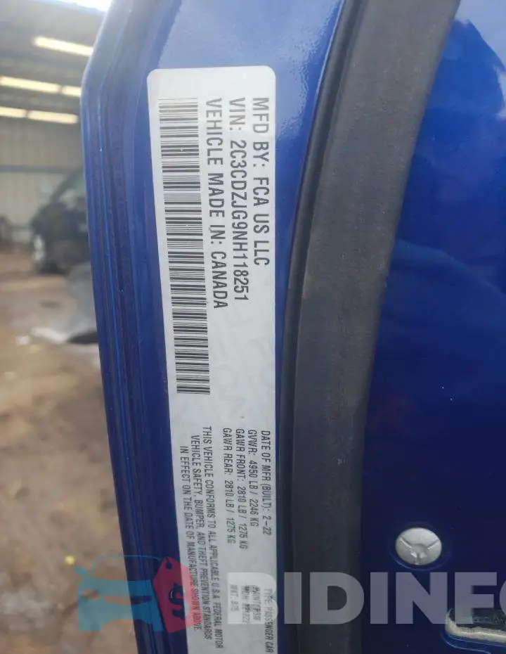 2C3CDZJG9NH118251 Photo# 13
