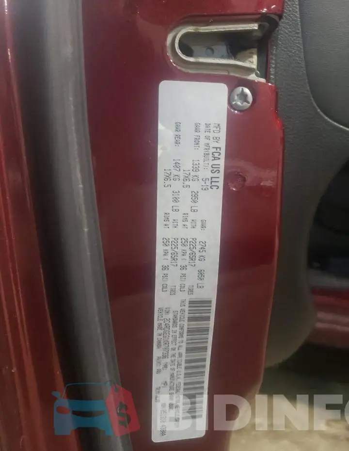 2C4RDGEG1KR707336 Photo# 12