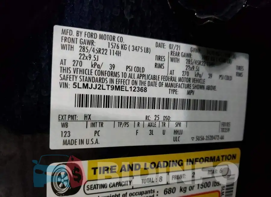 5LMJJ2LT9MEL12368 Photo# 13
