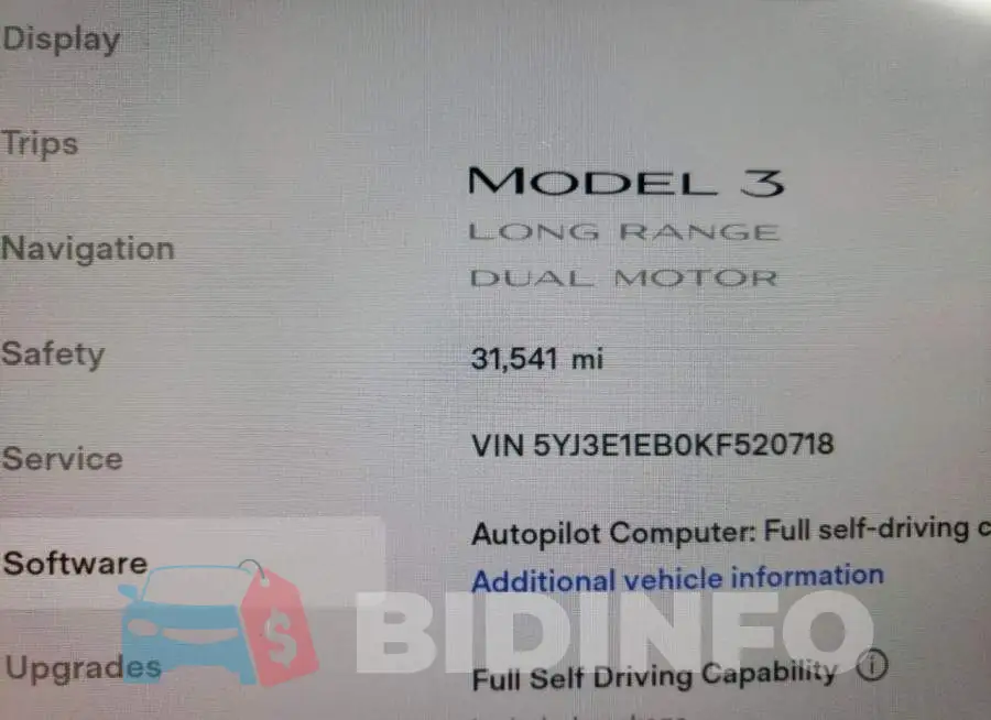 5YJ3E1EB0KF520718 Photo# 9