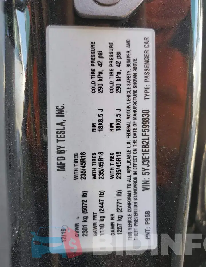 5YJ3E1EB2LF599830 Photo# 13
