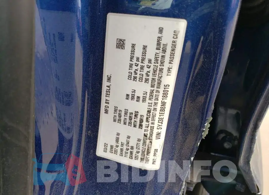 5YJ3E1EB8NF188015 Photo# 12