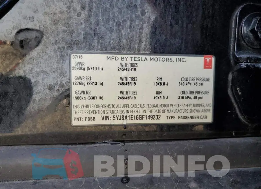 5YJSA1E16GF149232 Photo# 12