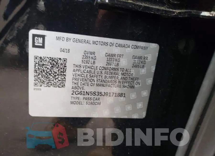 2G61N5S35J9171881 Photo# 13