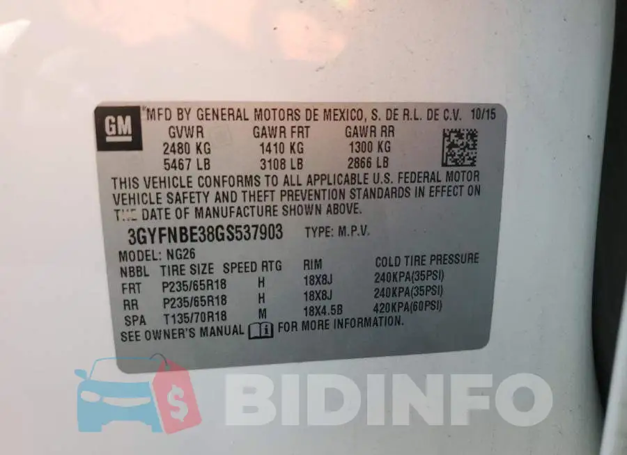 3GYFNBE38GS537903 Photo# 13