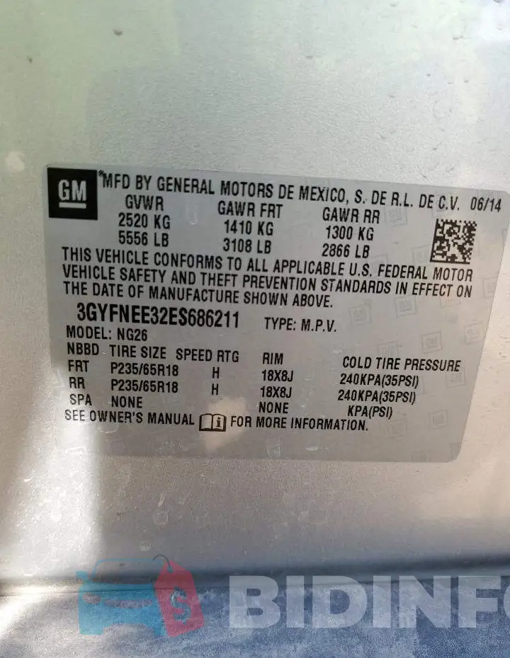 3GYFNEE32ES686211 Photo# 14