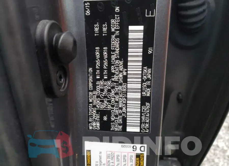 JTJBM7FX0F5118083 Photo# 13