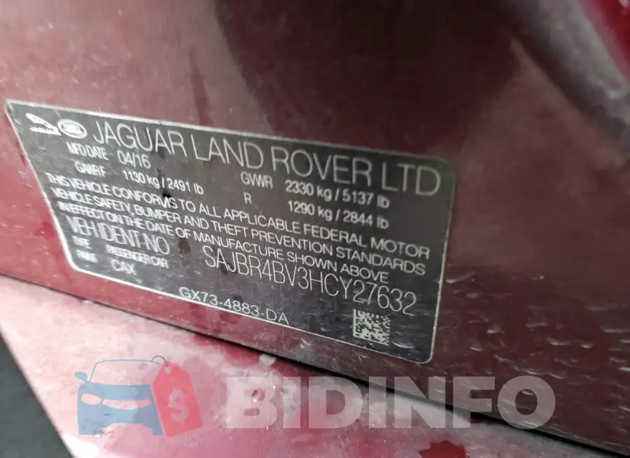 SAJBR4BV3HCY27632 Photo# 14