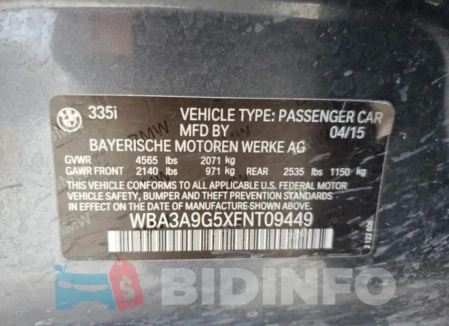 WBA3A9G5XFNT09449 Photo# 13