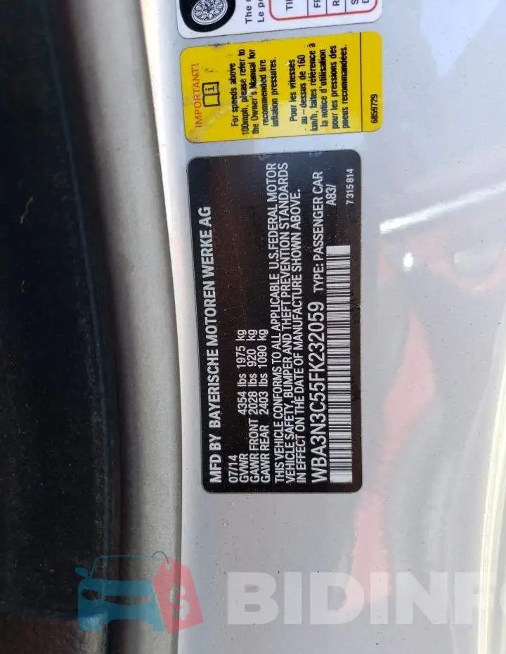 WBA3N3C55FK232059 Photo# 12