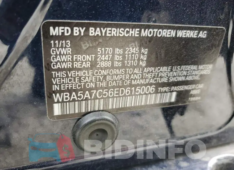WBA5A7C56ED615006 Photo# 13
