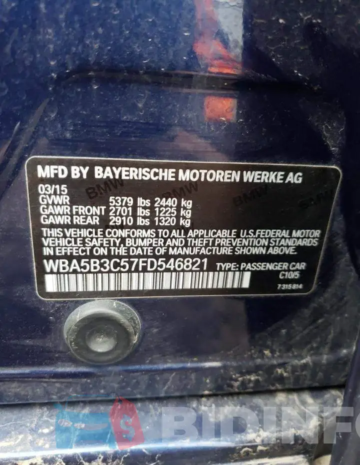 WBA5B3C57FD546821 Photo# 12